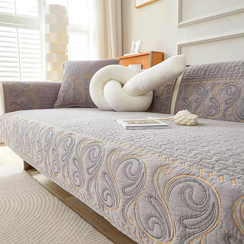 Pure Cotton Sofa Cushion, Universal In All Seasons, Non-slip Fabric, Cotton Simple Modern Seat Cushion, Autumn and Winter Sofa Cover Towel Cover Cloth