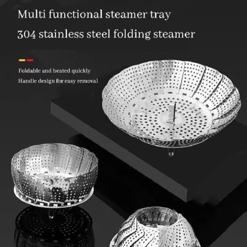 Lotus Leaf Shape Steamer Rack Stainless Steel Steamer Plate Vegetable Fruit Basket  Kitchen Tools