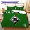 Borussia Custom Name Pattern Bedding,Quilt Set Quilt Cover Pillowcase Home Birthday Gift(1 * Duvet Cover + 2 * Pillowcase, Without Core)