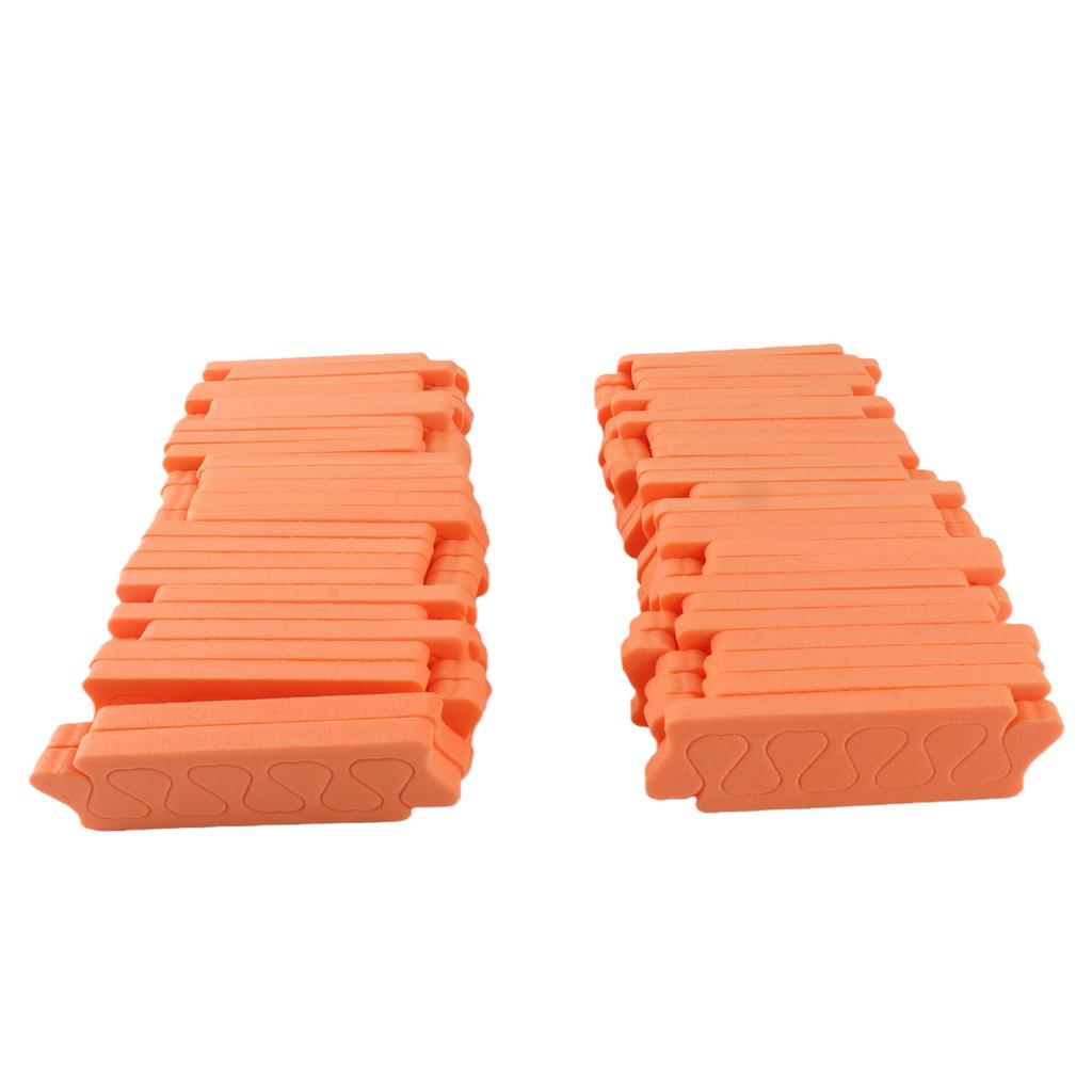 100pcs Sponge Toe Separator Soft Nail Art Finger Separator Divider Spacer Manicure Pedicure Tool Orange