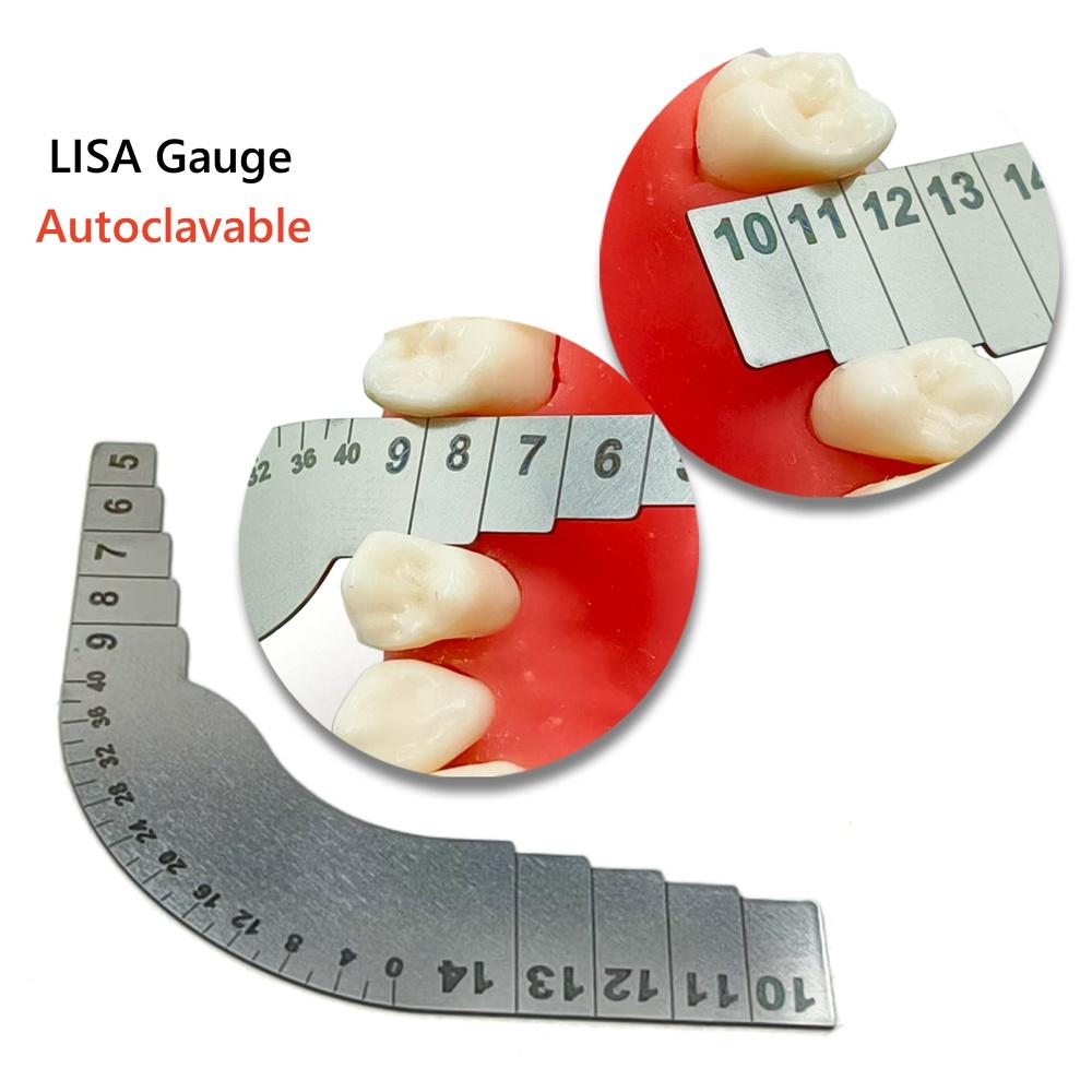 

Нержавеющая сталь Дентальный имплантат Оценочный калибр пространства Ортодонтический калибр Лизы для подготовки к протезированию 1 piece