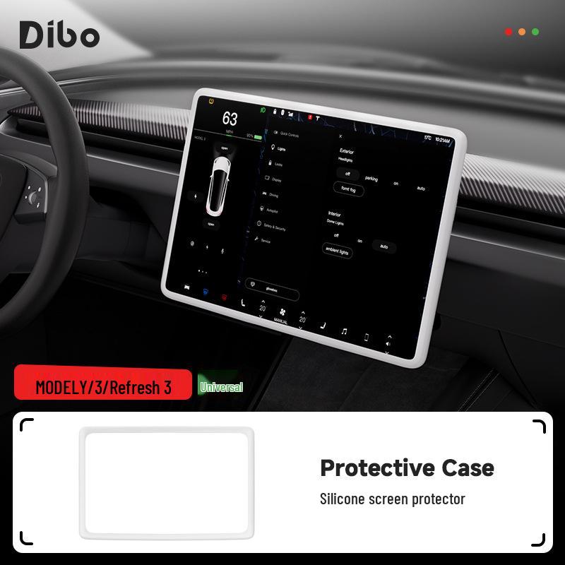 DiBo Silicone Frame Screen Protector for Tesla Model 3/Y Interior Modification
