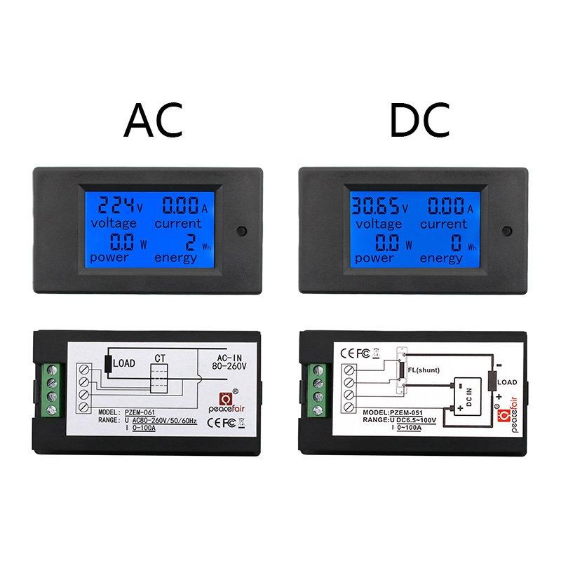 Stromzähler Spannungstester Digital Voltmeter Amperemeter Leistungsmesser LCD AC 80-260V 20A Ampere Volt Spannung Strom Leistungsenergiezähler