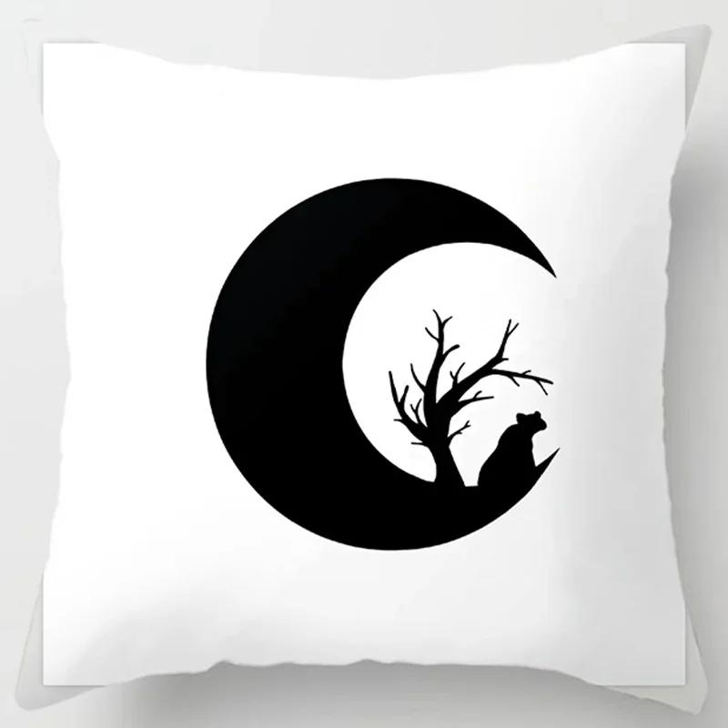 Ink Painting Style Printing Home Decoration Pillow Sleeve Polyester Square Pillow Cushion Cushion Pillow Cases Cojines Boho