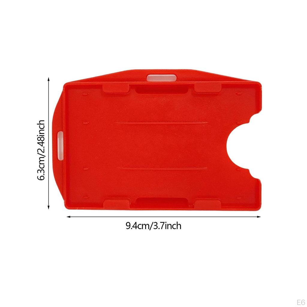 10 Pieces Double Sided ID Card Holder Heavy Duty Open Face for Lanyard Events