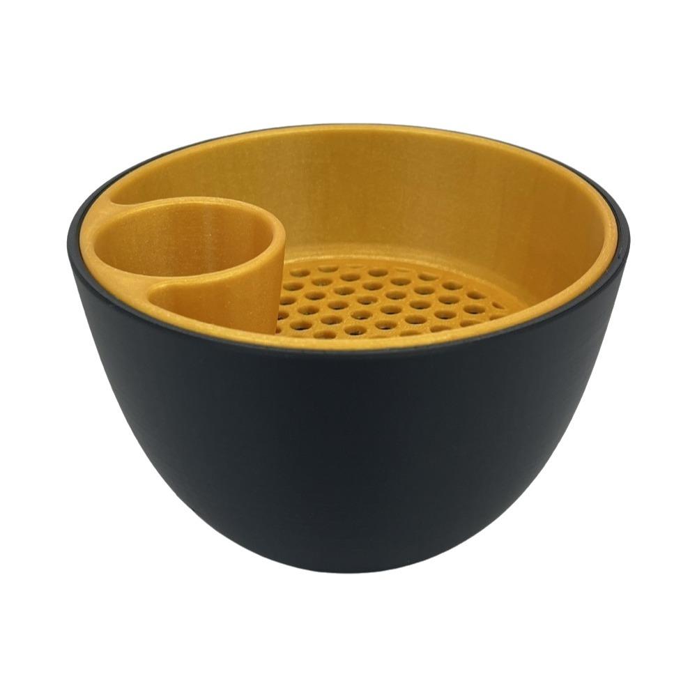 

Round Pistachio Bowl Detachable Nut Shell Storage Holder Double Nut Bowl Easy To Clean жёлтый/чёрный