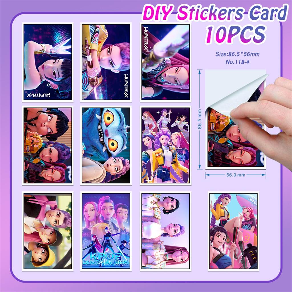 10 Pieces/set Cartoon Animation Creative Stickers, Waterproof Card Stickers, Stationery Stickers