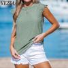 Dámská móda Ležérní Léto Jaro Jednobarevné halenky a košile s krátkým rukávem a výstřihem do O