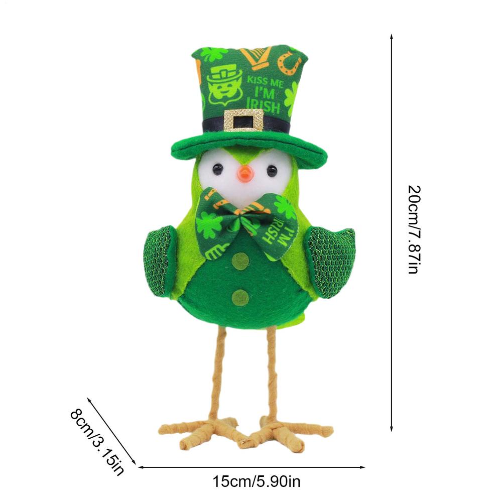 Bird Decor Cute St. Patrick s Day Ornament Green Good Luck Bird Decorations for Home Office Table Party Holidays St. Patrick s