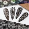 Leopard Print Nail Stickers Lace Design Nail Decals Fashion Nail Decorations  Nail Decoration