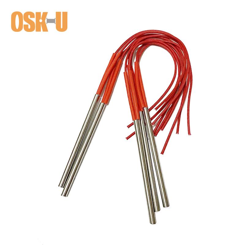 

5pcs Electrical Cartridge Heating Resistance Element 8mm Tube Diameter Heater Tube Element Wattage 100/100/120/150W 100W 8x60mm