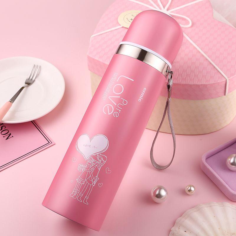 Large Capacity Thermos Cup 500ml /1000ml  Vacuum Flasks Portable Stainless Steel Thermos Cup Water Bottle Travel Tea Mug Office Thermos Cup