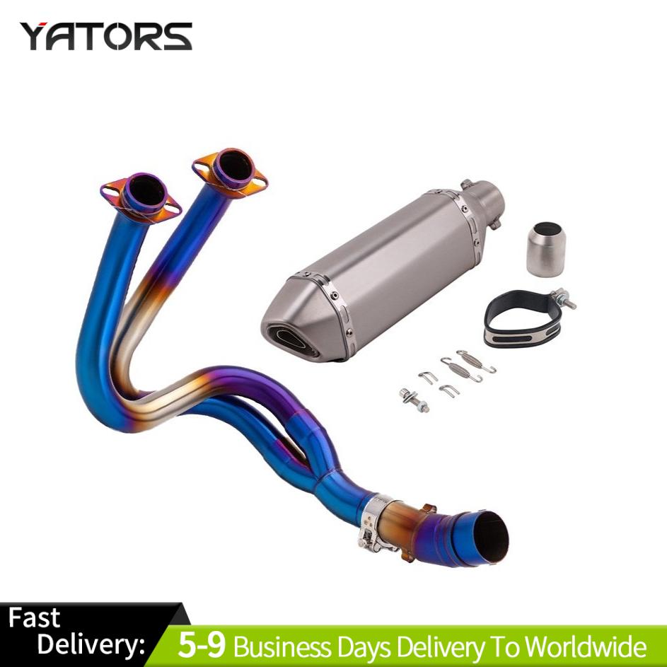 For Kawasaki Ninja 650 Z650 2012-2024 ER6N Full System Exhaust Tips Front Pipe Exhaust Systems Exhausts Pipes