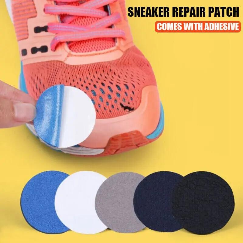 6pcs Sneaker Lined Patch Vamp Heel Hole Repair Sticker For Sports Mesh Shoes Self-Adhesive Shoe Hole Repair Patch чёрный