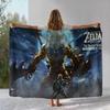 Retro Z-Zelda Cartoon Link Games Flannel Blanket,Ultra Soft Warm Plush Throw for Home Bedroom Bed Sofa Cover Camping Picnic kid