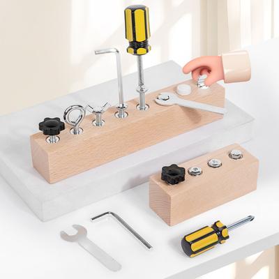 Children Montessori Educational Wooden Toys Screws and Nuts Disassembling Busy Board Kids Hand-eye Coordination Training Toy Boy