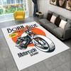3D Retro Vintage Motorcycle Area Rug Large,Carpet Rug for Living Room Bedroom Sofa Doormat Decor,Child Play Non-slip Floor Mat