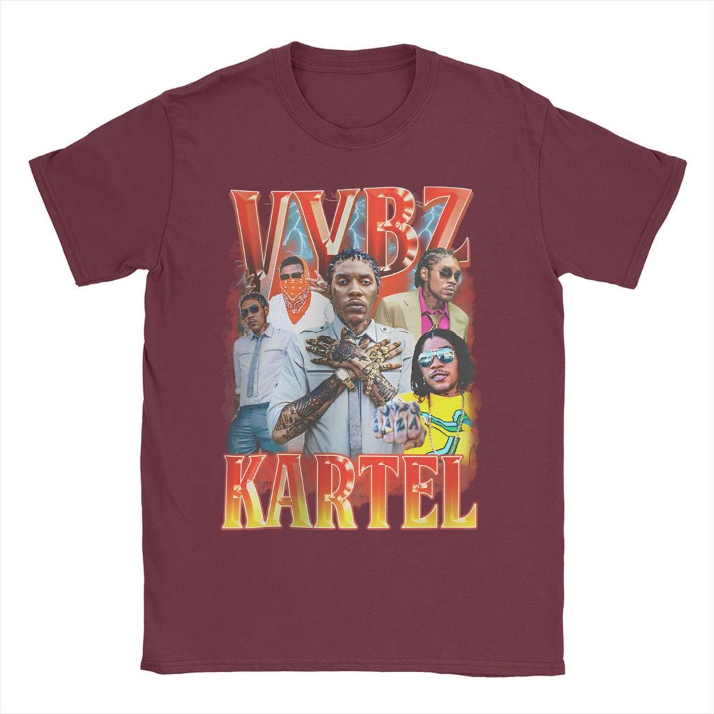 Rapper Vybz Kartel T-Shirt Summer  100 Cotton T-Shirts For Man Novelty Printed Tshirt Short-Sleeved Funny Top Tees