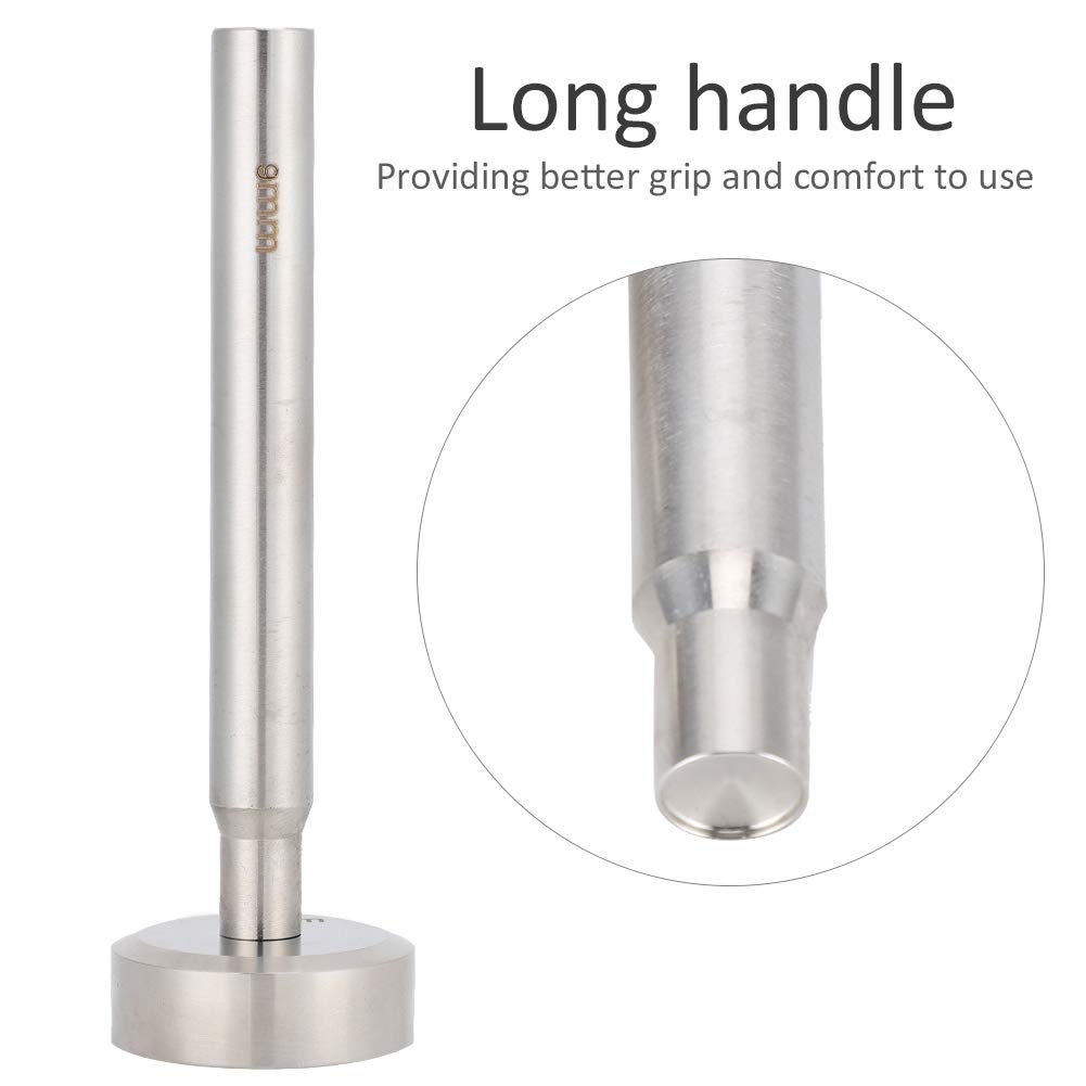 9mm Stainless Steel Die Punch Double‑Sided Rivet Setter with Base for Install Rivet Button DIY Leathercraft Tool