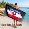 France National Football Team Design Beach Towel Custom Text Large Towel for Beach Vacation