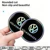 2Pcs Car Emblem Water Cup Pad Color Insulated Coasters Mat For VW Golf Tiguan T-Roc Polo Passat ID.4 T-Cross ID.3 Taigo ID.7 MK7 RJ4