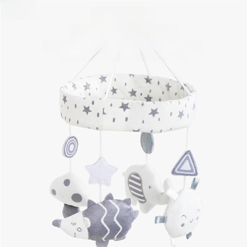 Musical Rotating Baby Mobile - Soothing Bedside Hanging Toy with Soft Doll Pendants