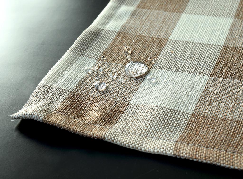 Made In Japan, Hassui-processed Rectangular Tablecloth, Country Check, 145 X 300 Cm (Beige)