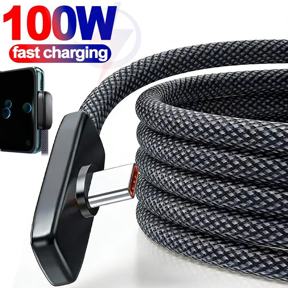 111W Fast Charging Cable Right Angle 91 Degree USB C Type C Data Cord for Samsung Xiaomi Redmi Mobile Phone Fast Charge Wire