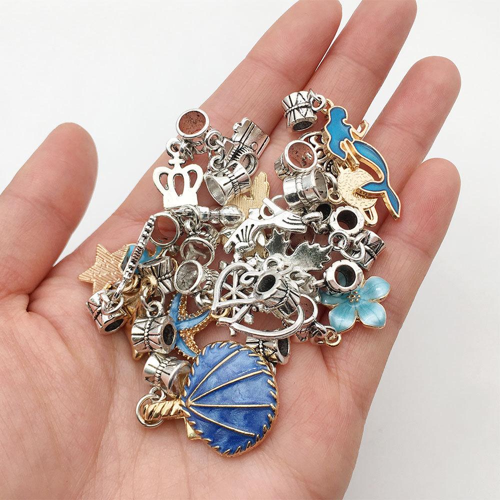 Blaues Cartoon Kinder Kristallarmband DIY Set - Handgemachtes Schmuck Geschenkset