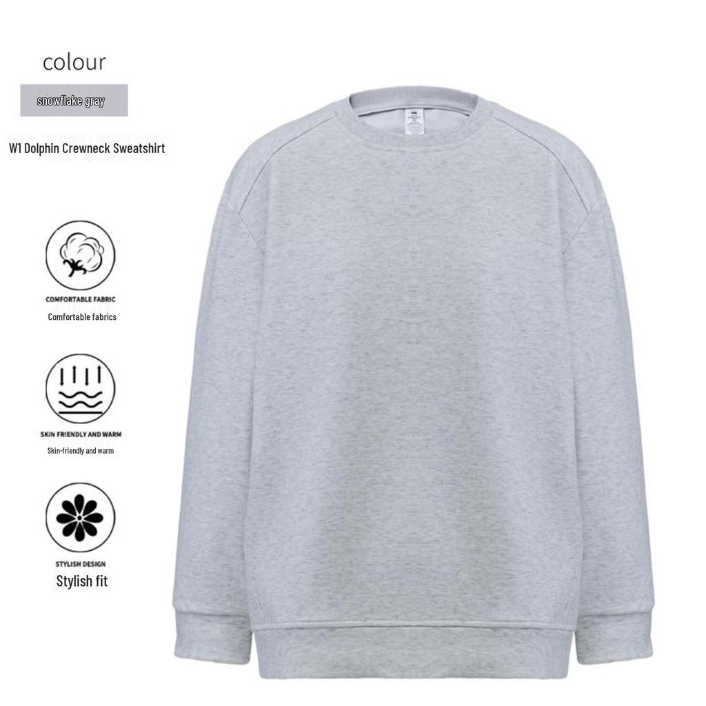 Customizable Unisex Dolphin Crew Neck Cotton Hoodie - Long Sleeve Casual Top