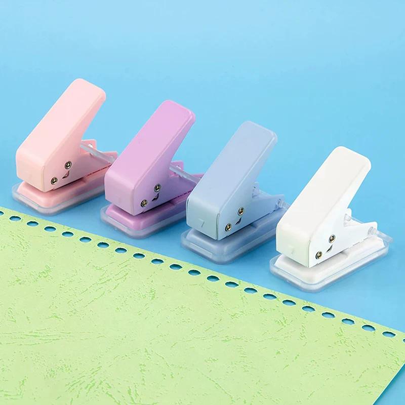 Mini 1 Hole Punch Portable Round Paper Puncher Cute Kawaii Paper Cutter Office School Stationery Supplies