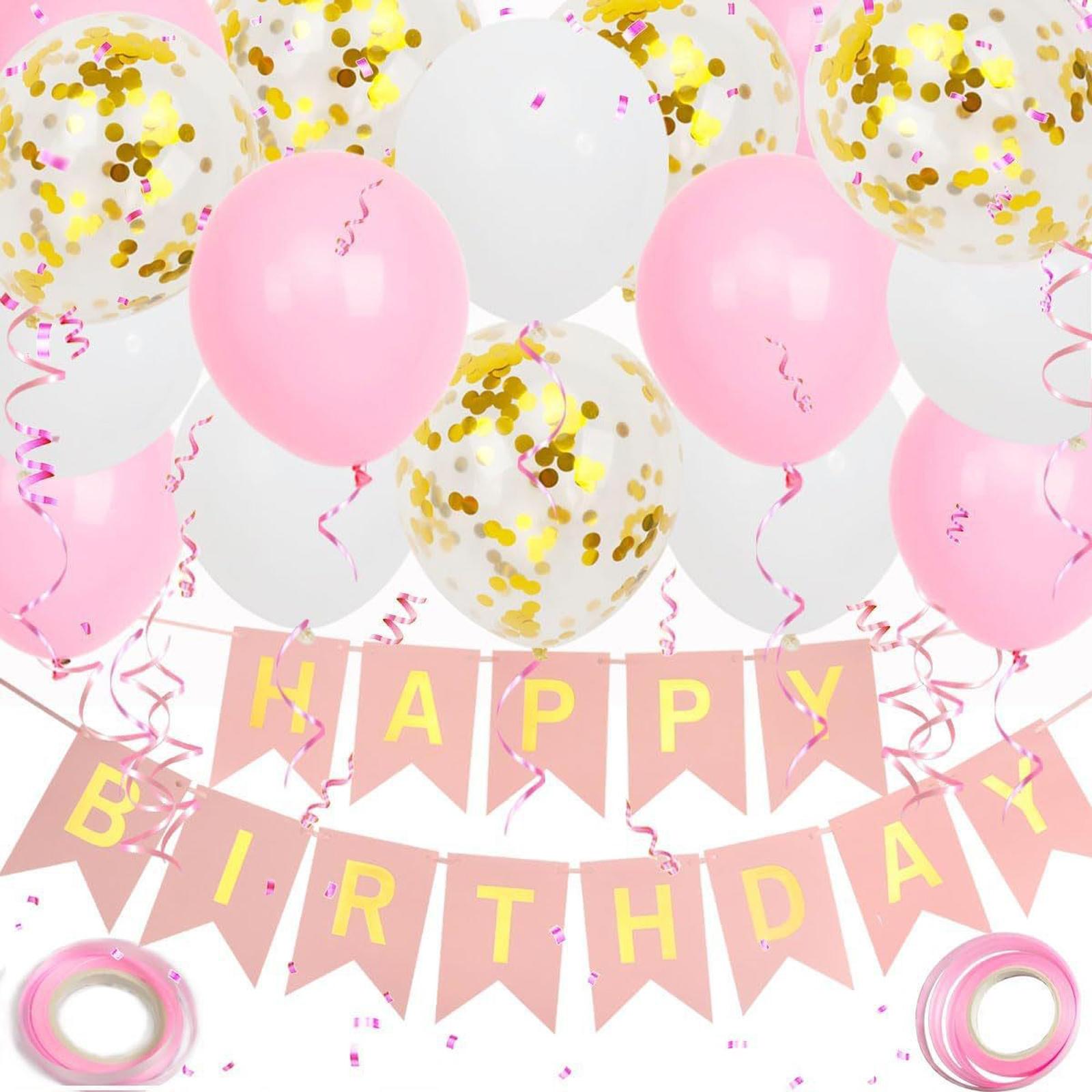

19 Pieces Birthday Party Balloon Set Happy Birthday Banner Garland Balloon Decorations for Birthday Party Supplies one size