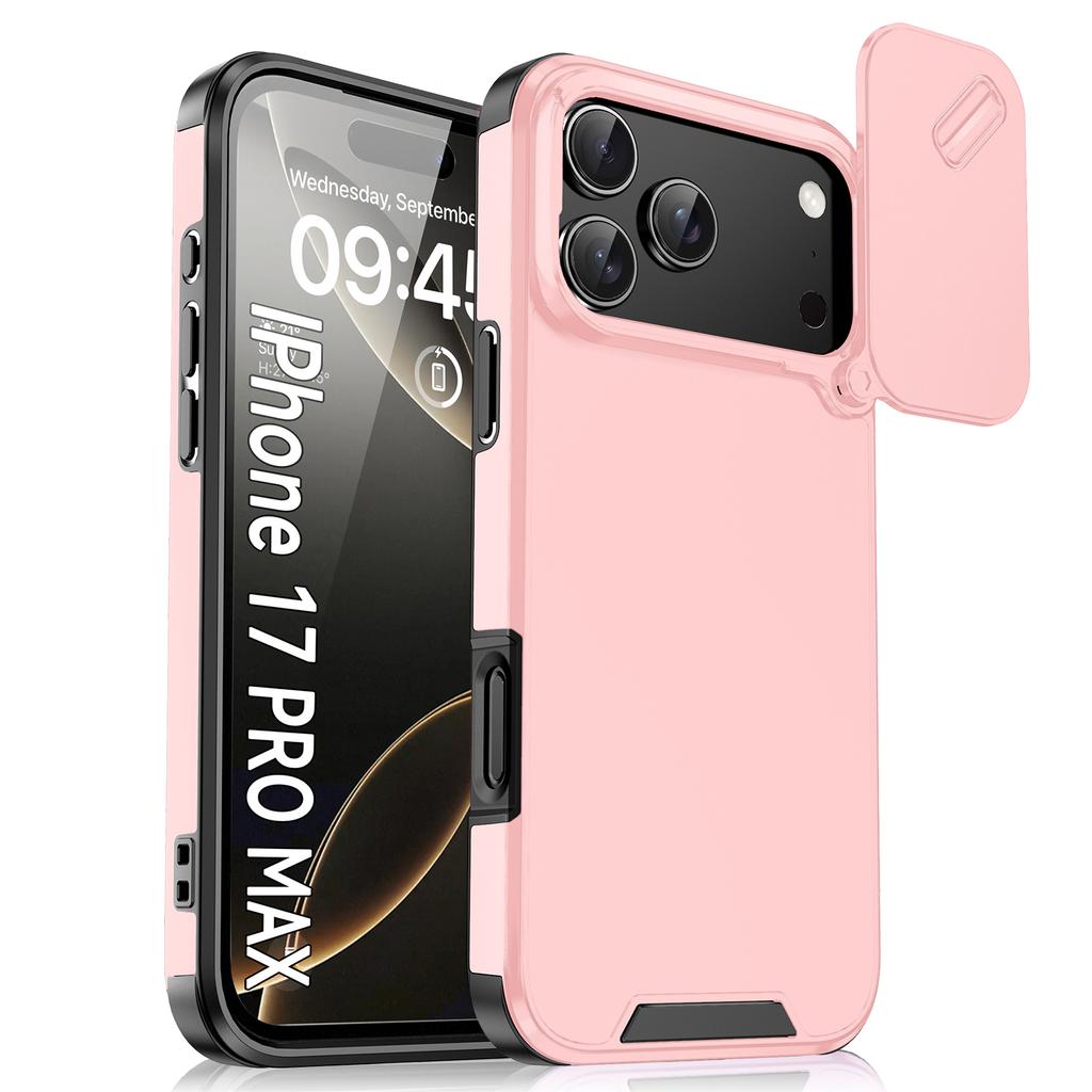 IPhone 17 Air 17 16E 15 14 Plus 13 12 11 Pro Max Hard Cover Coque Shockproof Armor Slide Lens Protection Magnetic Phone Case