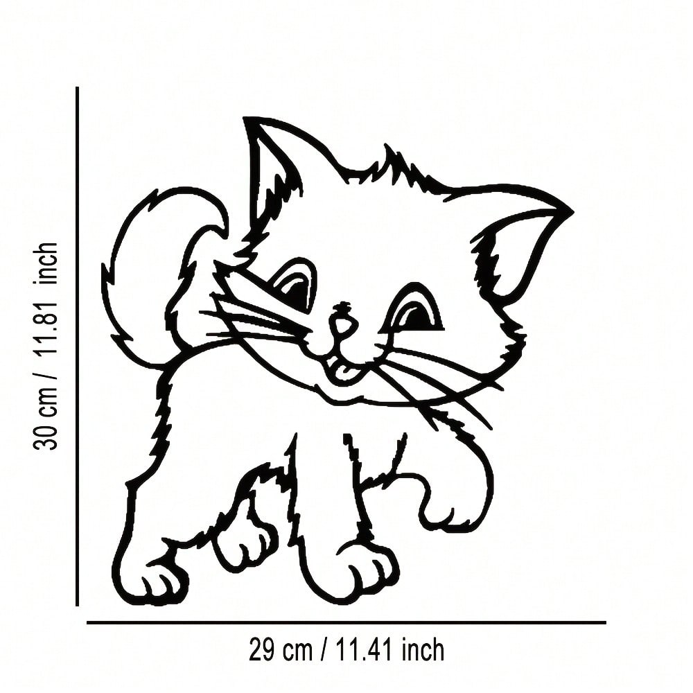 

Металеве настінне мистецтво Силует кішки Декор на Хелловін Різдво Подарунок різнокольоровий