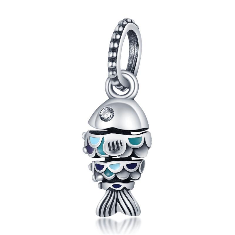 925 Silver Ocean Series Turtle Crab Charm Beads for 3mm Bracelet DIY Jewelry Making 100% Authentic