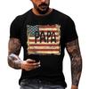 Men's Loose Fit Short Sleeve T-Shirt with Patriotic Flag Print Casual Summer Daily Wear Comfortable Lightweight Top
