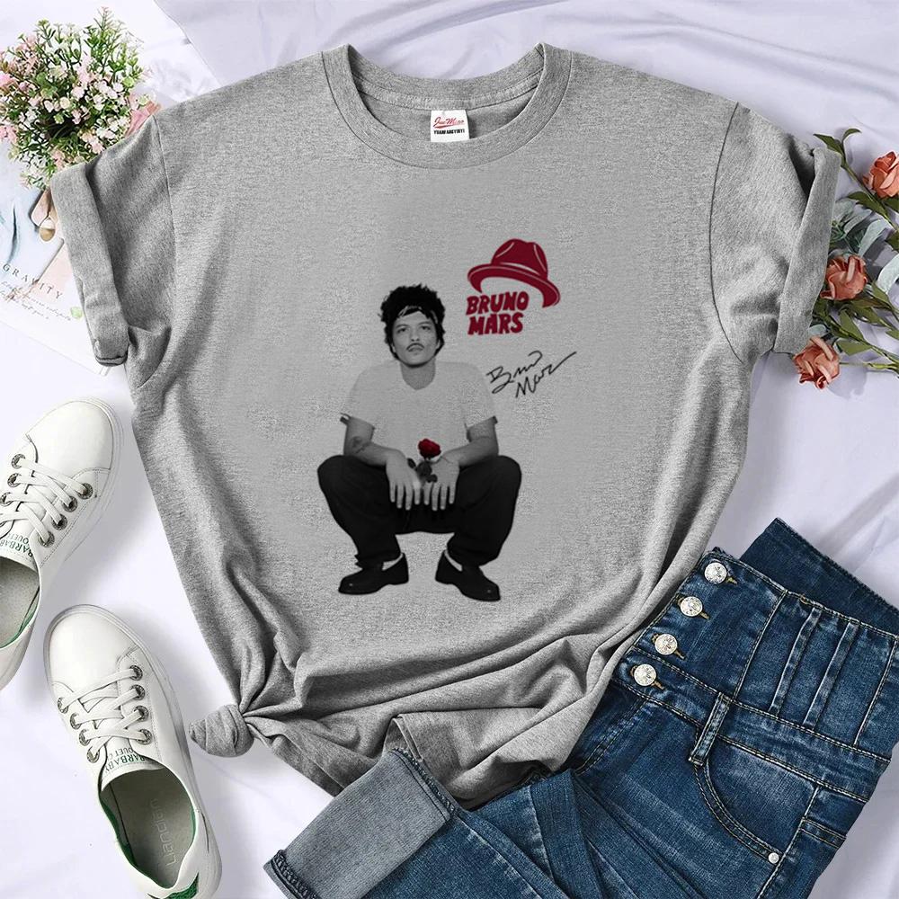 Bruno Mars Shirt Women Kawaii Baddie Funny Top Tees Graphic Party Gyaru
