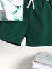 Boys' Tropical Leaf Print Shirt & Shorts 2Pcs Outfit