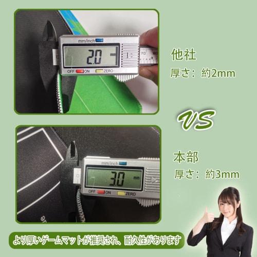 Dnoymab Full-Size Playmat for Card Games, 3mm Thick Rubber Playmat for 2 Players, Non-Slip, with Storage Bag, 60x60cm (3mm Black)