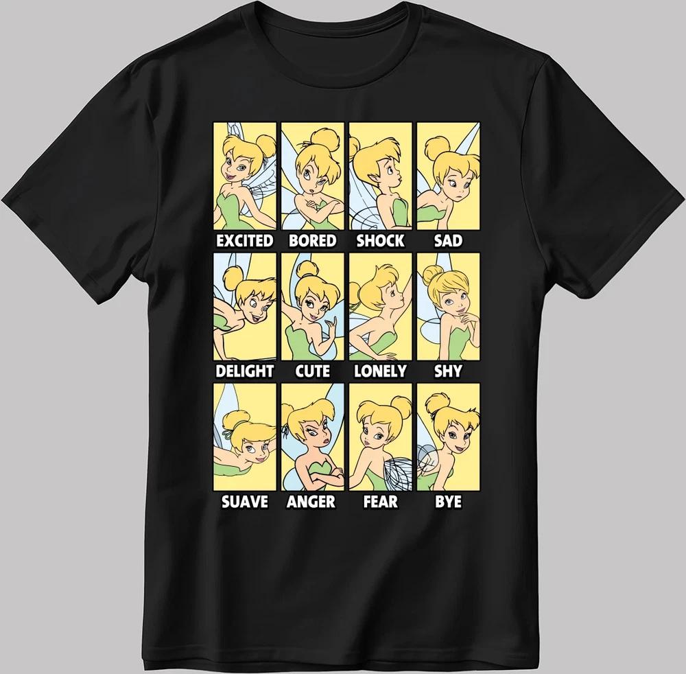 Tinkerbell Fairy Moods Black TShirt S