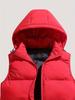 Herren Kapuzenweste Jacke, Baumwolle, Schwarz, Rot, Größen 0XL-5XL