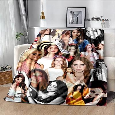 Lana Del Rey Retro Print Deken Mode Warme Deken T-rand Deken Huis Reizen Deken Beddengoed Verjaardagscadeau