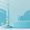 Children Sonic Electric Toothbrush for Kids Rechargeable Smart Timer 4 Modes Tooth Brush Cartoon Pattern With Replacement Heads