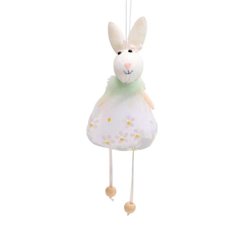 Colorful Holiday Rabbit Statue in Gauze Skirts for Indoor and Outdoor Holiday Decoration