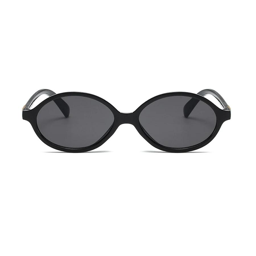 New Oval Sunglasses For Women Fashion Brand Black Small Frame Sun Glasses Female Retro Clear Lenses Eyewear Lady Trendy Uv400