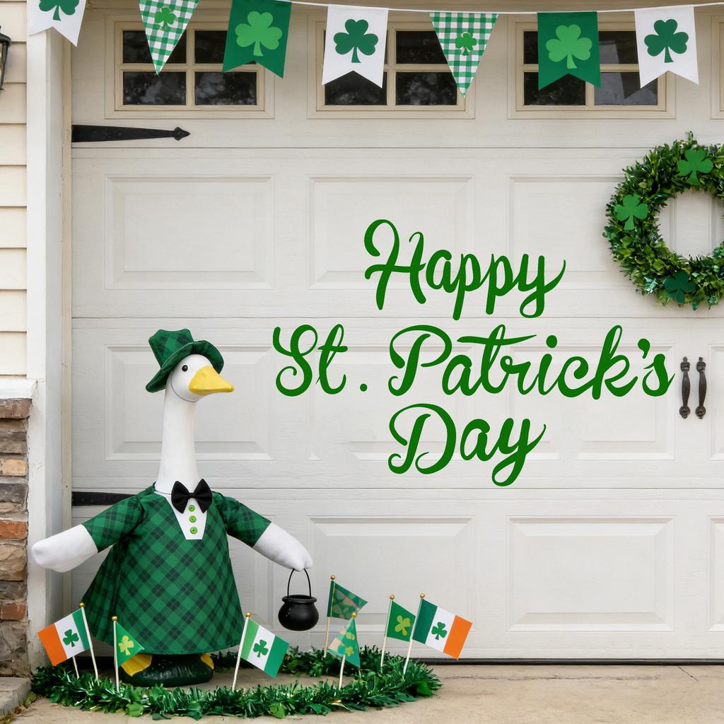 St. Patrick's Day Garden Porch Costume Set, Fun Outfit, Perfect For Decorating Your Garden , Ideal As A Holiday Gift For Your Patio, 23 Inches