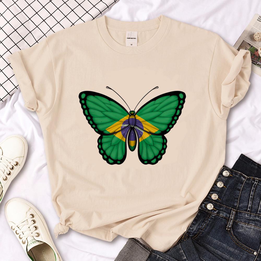 Brazil Top Unisex Summer Tshirt Girl Unisexga Clothing