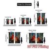 2D Flat Printing  JIT 2pcs   Curtains (Without Rod) Cardinal Glow Popular Creative Curtains Polyester Curtains Festive Perfect for