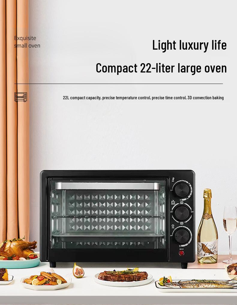 Dual-Layer 22L/48L Multi-Functional Household Electric Baking Oven - Ideal for Large Capacity Baking