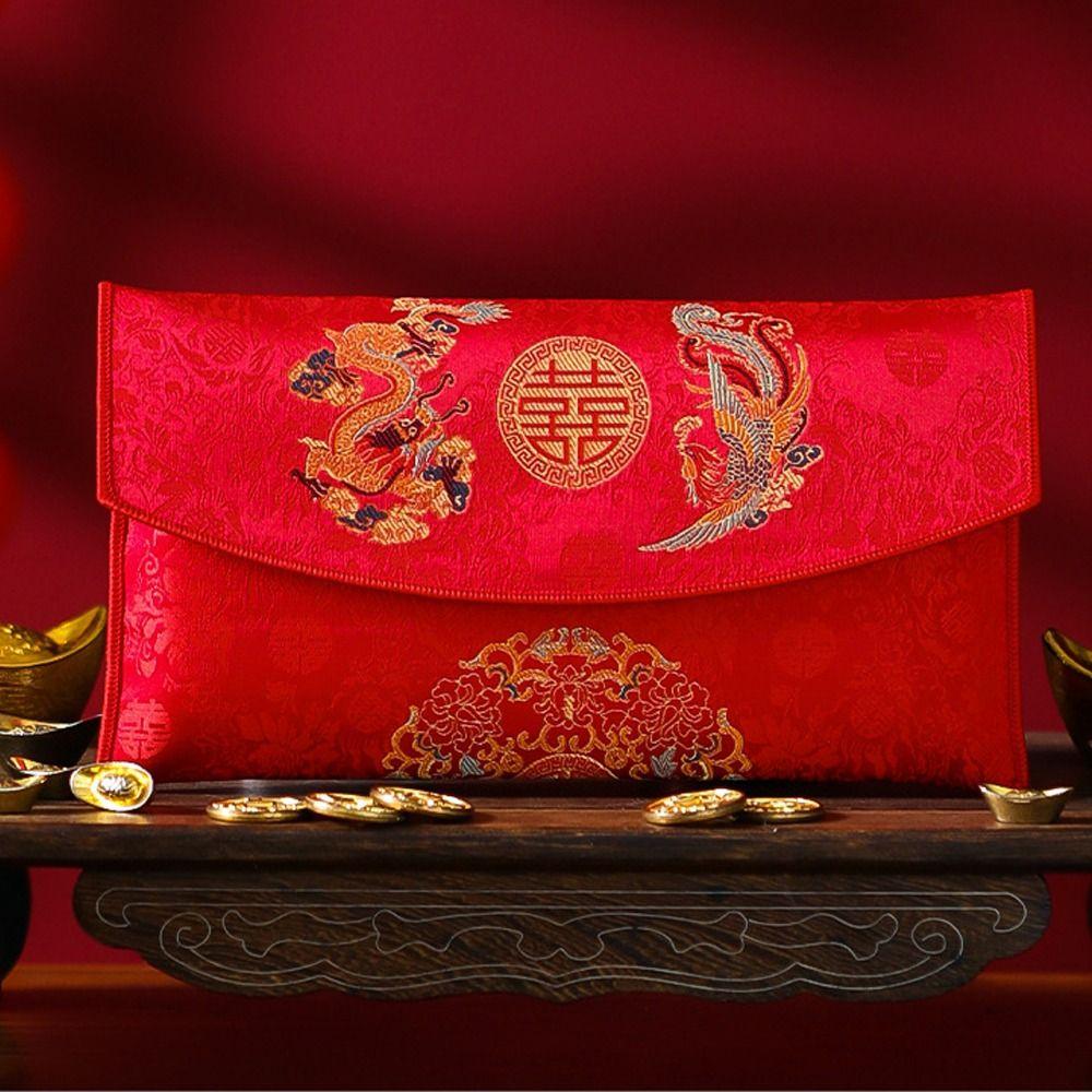 

Традиционный китайский красный конверт праздничный денежный мешочек денежные пакеты карман для счастливых денег Новый год Style 2